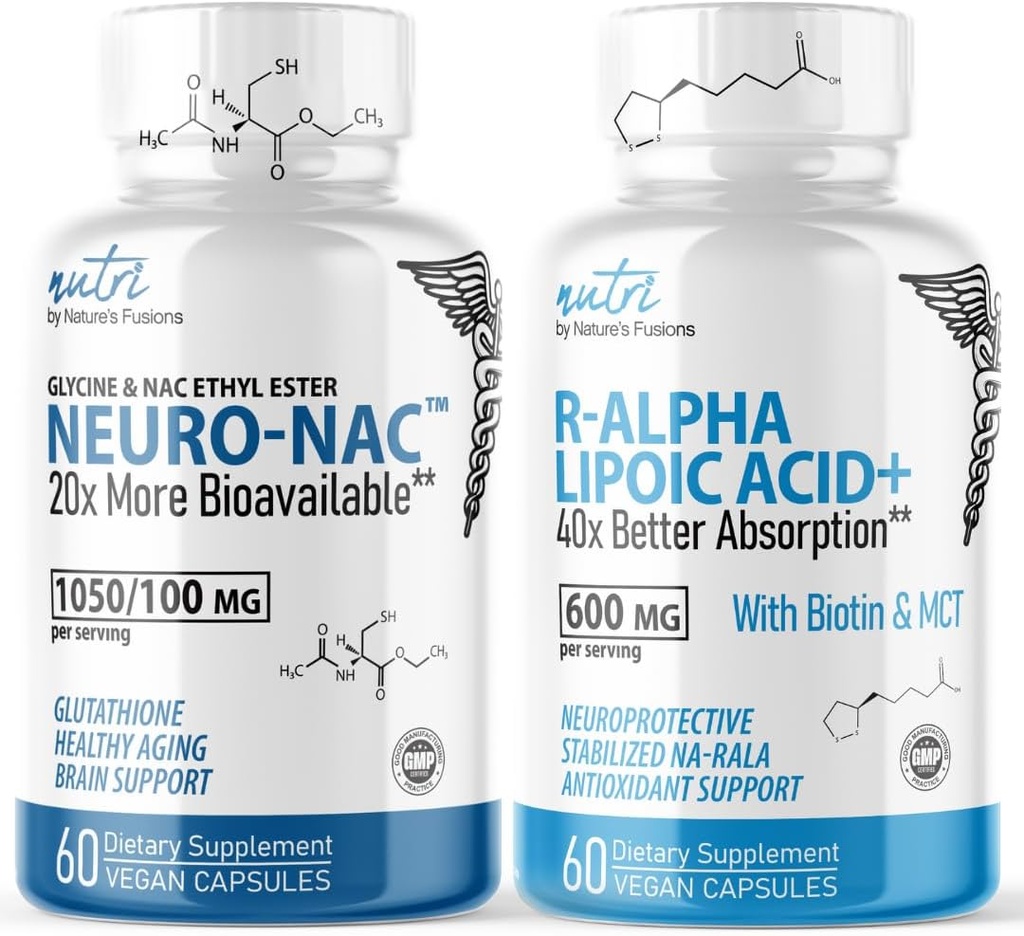 Nature's Fusions Neuro Nac (NAC Ethyl Ester) & R Alpha Lipoic Acid 600mg (60ct)