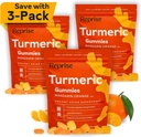 Gummies Turméricas para Mujeres Silencioso Curcumin Suplemento Gummies for Inflammation ¦ Suplemento Turmérico para Adultos Silencio natural Curcumin, Bajo Azú, Vegan, Mandarin Orange Flavor, 45 Conde (Pack of 3)