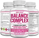 Complejo de equilibrio para mujeres, Candida Cleanse &amp; Vaginal Health Suplemento dietético, Fórmula natural con orégano, Ácido caprílico, Aloe, Probióticos " Enzymes for Gut " Immune Health Support, 60 cápsulas