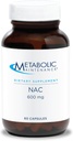 Mantenimiento metabólico NAC 600 mg cápsulas - N-Acetyl Cysteine 600 mg Suplemento para el soporte de hígado e inmuno - Defensa antioxidante para hombres y mujeres 50+ - 60 cápsulas