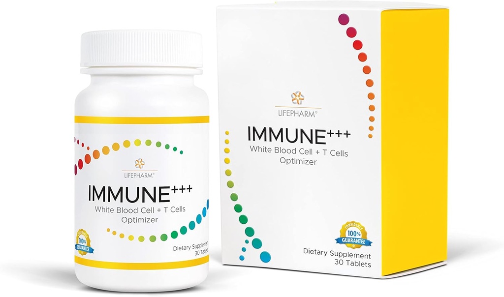 IMMUNE+++ Esenciales vitales Suplemento de vitamina C - 500 mg - Inmunidad mayor con 3 potentes bloques de ingredientes herbarios y botánicos - Aumentar las células blancas de sangre y las células T - 30 tabletas