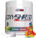EHP Labs OxyShred Pre Workout Powder - Preworkout Powder con L Glutamine &amp; Acetyl L Carnitine, Energy Boost Drink - Gummy Snake, 60 Servings