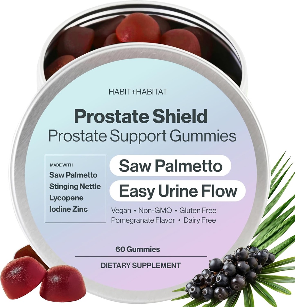 Prostate Shield Gummies - La salud de los hombres orina con Saw Palmetto &amp; Lycopene