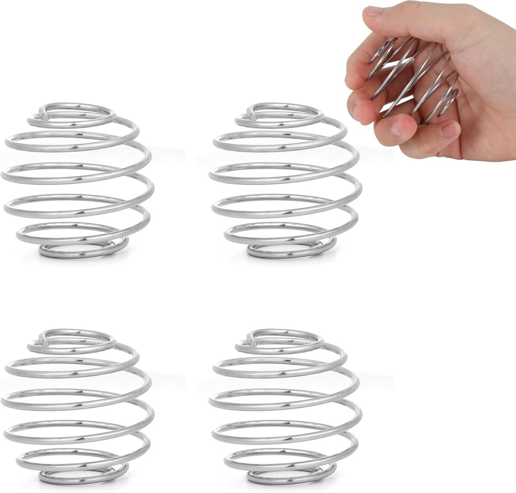 4 Pcs 2.1-Inch Large Size Shaker Balls for Protein Shakes,Milkshake and Salad Dressing,304 Stainless Steel Shaker Ball