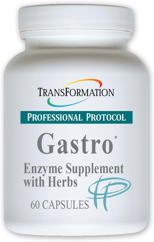 TRANSFORMACIÓN LA GENESIS DE LA BUENA SALUD - Suplemento Gastro Enzyme con Herbal Blend &amp; Vitamina E, Descomfort Gastrointestinal Alegado, Función Digestiva, Apoyo al Alivio de la acidez cardiaca, 60