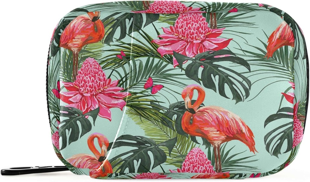 Pill Organizer Funda Verano Floral 7 Day Travel Pill Box con cremallera Portable semanal Vitamina Medicina Suplemento Titular Bolsa
