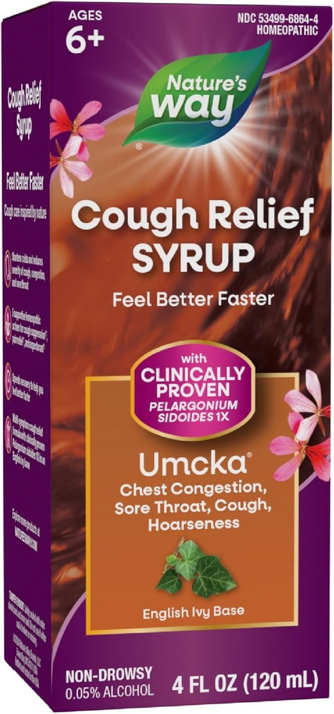 Camino de la Naturaleza Soplo de Alivio de Tos, Umcka, Chest Congestion, Sore Throat, Tos, Hoarseness, Phenylephrine Free, Homeopathic, Non-Drowsy, 4 Fl Oz