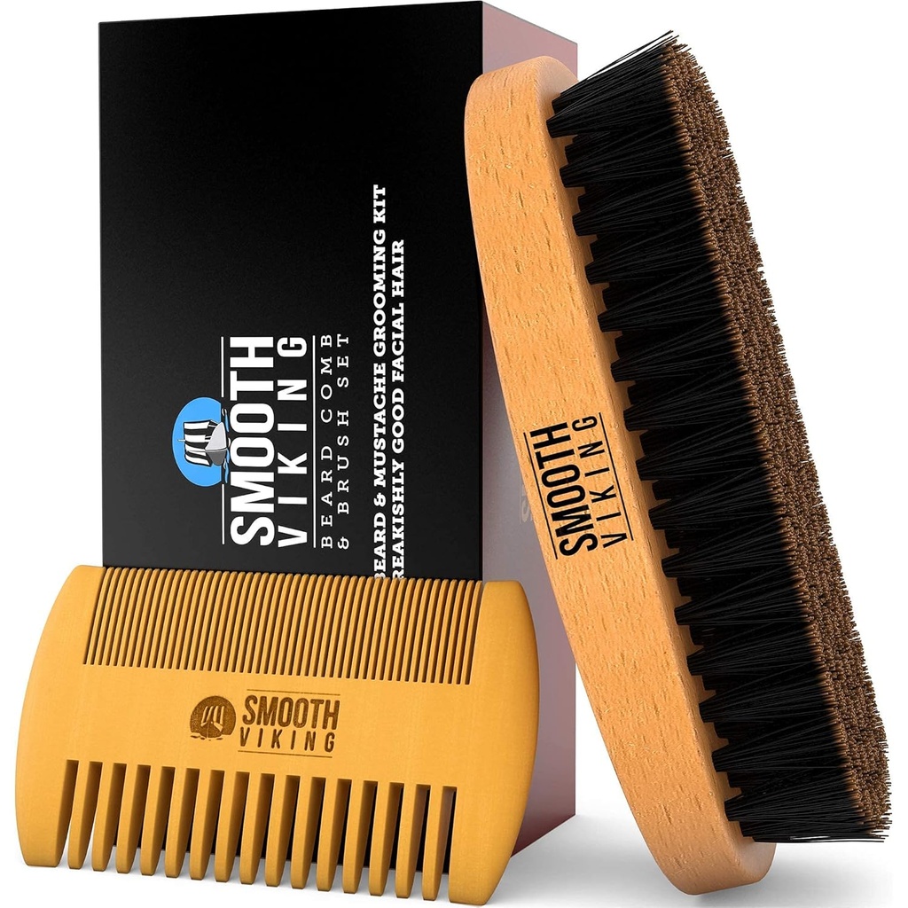 Cepillo de barba y peluquería - Cepillo de barba natural cepillo " Beard Comb for men - Facial Hair Care Gift Set for Men - Mustache Styling, Grooming " Shaping Tools