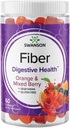Swanson Mixed Berry Fiber Gummies - Digestive Support Promoting Regularity & Healthy Lipid Levels - All Natural Formula to Help Support A Healthy Gut Microbiome - (60 Gummies, 5g Cada)