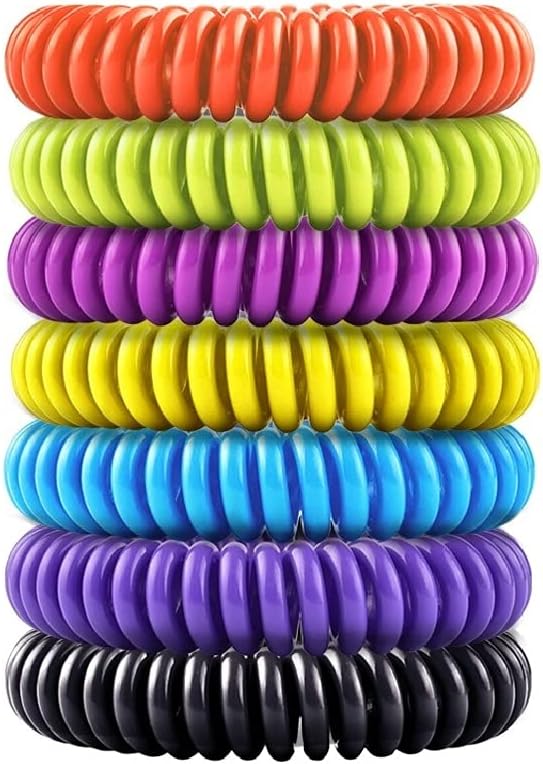 14 Pack Pulseras Mosquito para Niños Adulto - Nature Citronella, Lemongrass y Eucalyptus, Hasta 350 Hora de Protección