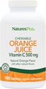 NaturesPlus Orange Juice Chewable Vitamina C - 500 mg, 180 Tablets - Suplemento de Apoyo Inmunitario de alta potencia, Antioxidante - Gentle On Stomach -Vegetariano, Gluten-Free - 180 Servings