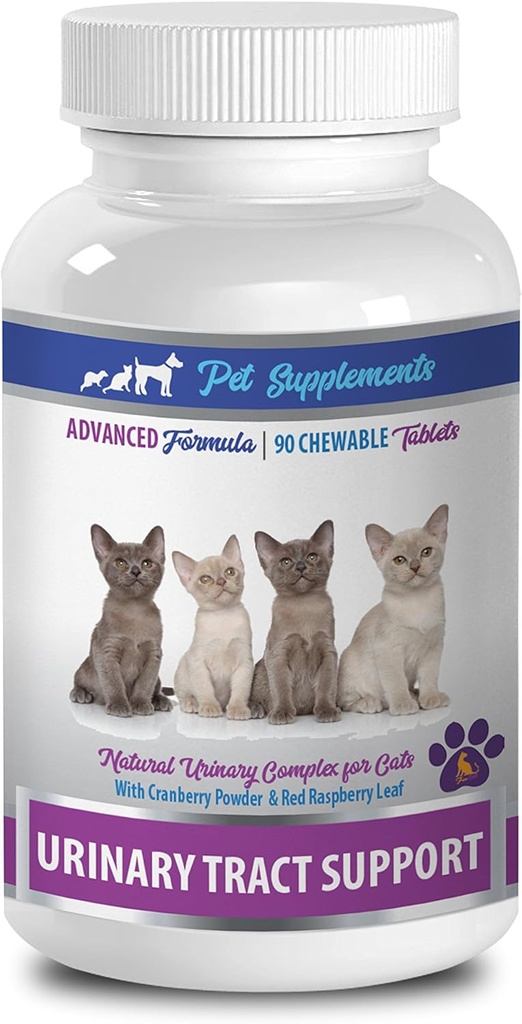 gato Urinary Diet - Urinary Tract Support - para gatos - Fórmula natural - CHEWABLE - gato Cranberry Urinary - 1 Botella (90 Chews)