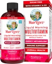 MaryRuth Organics Multivitamin for Women, Men &amp; Kids ← Liquid Morning Multivitamin TEN Vitamina A C D E B6 B12 Biotin Zinc ANTE Belleza ANTE Vegan ← No-GMO TEN Gluten Free ← 15 Servings