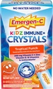 Emergen-C Kidz Immune Plus Crystals, On-The-Go Immune Support Supplement with Vitamin C, Vitamin D, B Vitaminas, Zinc y Manganese, Tropical Punch, Back to School Essentials - 28 Stick Packs