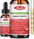 (2 Pack) Magnesium Glycinate 500mg Suplemento, Magnesium Glycinate Liquid Drops with Magnesium Malate, Taurate, Citrate & Calcium Zinc, Magnesium Supplement for Sleep Pulss Relief-Strawberry Flavor