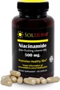 Niacinamida Vitamina B3 Suplemento TENIDO Vitamina Vegetariana y libre de gluten Niacinamida Tabletas con casquillos vegetales de celulosa ANTERIOR Promociones Esquí sano TEN 120 cápsulas ANTE 500mg