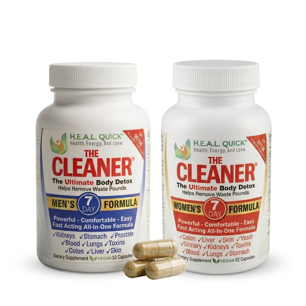 CenturySystemsBrand The Cleaner, 2 Pack Bundle, 7 Day Women's Fórmula y 7 Day Hombres Fórmula, Ultimate Body Detox, 52 cápsulas cada una