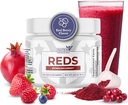 Redes - Super Rojos Polvo con 39 Superalimentos, Antioxidante-Rich Red Powder Superalimentos, Probióticos & Enzimas Digestivos para Energía, Metabolismo & Gut Health - Red Berry Flavor
