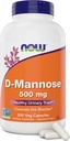 Ahora D-Mannose 500 mg, 300 cápsulas - Vegan, Suplemento No OGM para Mujeres y Hombres - Apoyo Tracto urinario saludable, limpia la vejiga