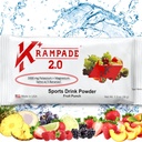 Krampade 2.0 2K: 50 mg Magnesium + 2000 mg Potassium Cramp Relief Electrolyte Drink Powder: Faster Recovery, Slower Fatigue, Optimized Hydration ← 20 Single-Serving Packets (Fruit Punch)