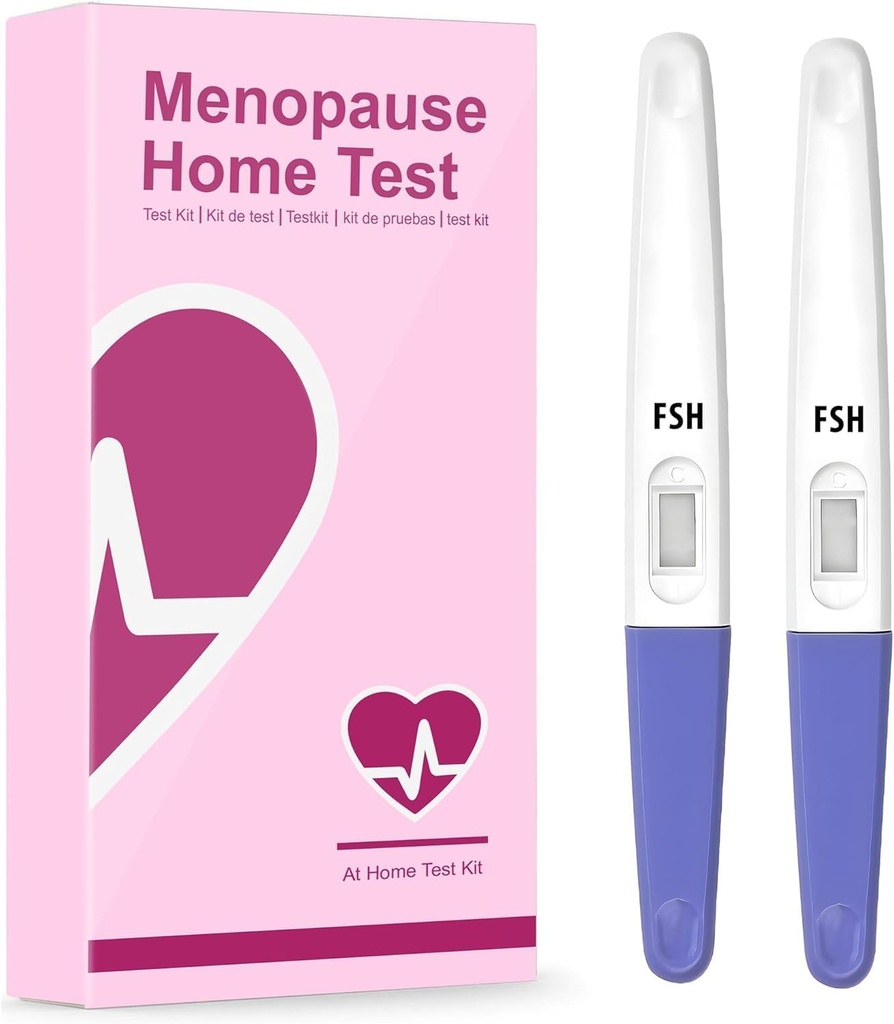 Fajas de examen de menopausia en el hogar Resultados en 3 minutos - Indicador de estadio de la menopausia FSH Silencio Perimenopause Test Strips Ayuda a determinar sus niveles de menopausia (2 TC)