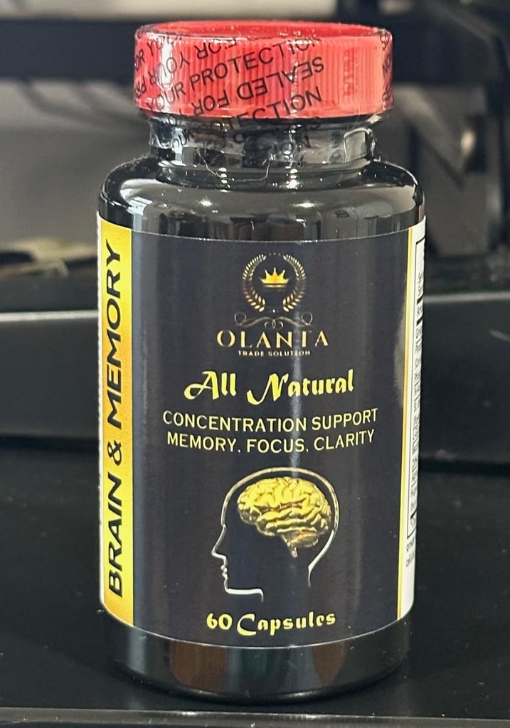 Suplementos de Apoyo al Cerebro y la Memoria - Suplemento de Apoyo a la Energía, Foco de Apoyo y Suplemento de Memoria para la Concentración del Boosto del Cerebro, Apoyo a la Claridad - 1 Botella 60 cápsulas