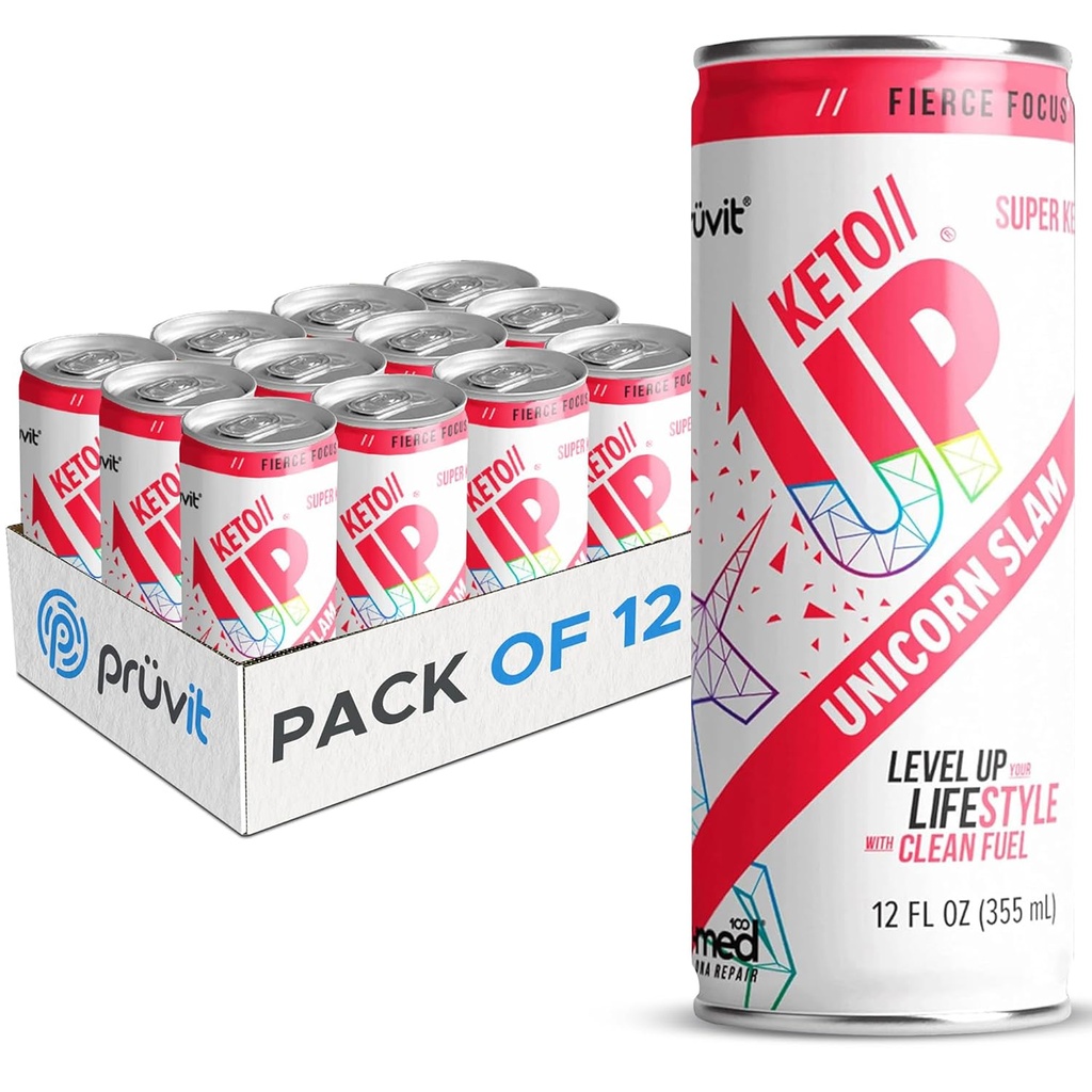 The Unicorn Slam Keto//Up® Drink – List-to-Drink Ketones for Focus for Men and Women 12 Pack