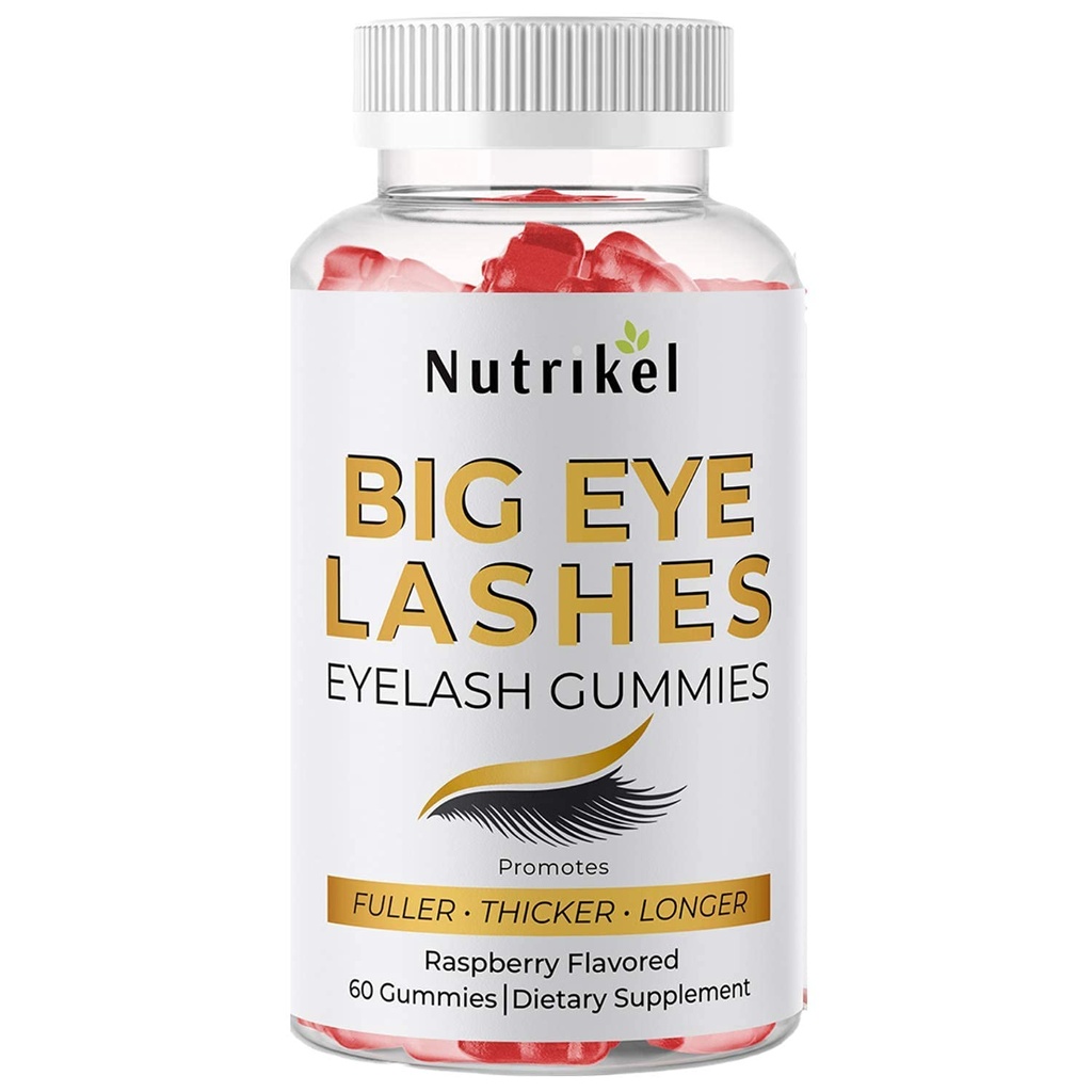 Big Eye Lashes Hair Growth - Eyelash Growth Gummies for Fuller, Thicker, Longer Lashes