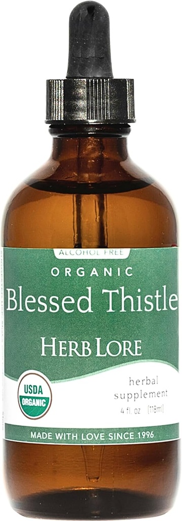 Herb Lore Organic Beat Thistle for Breastfeeding Support - Liquid Lactation Supplement - 4 fl oz