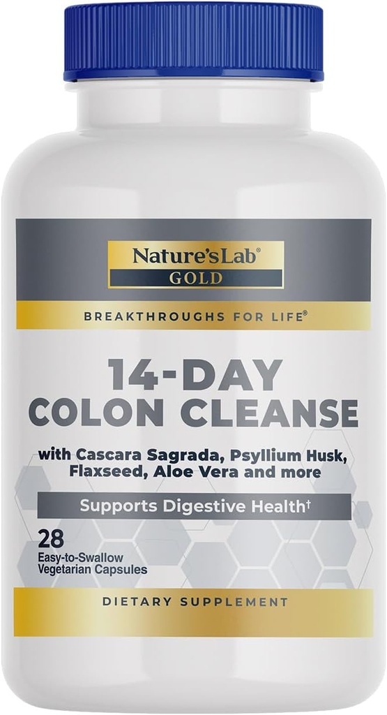 Laboratorio de Oro 14 días Colon Cleanse* - Blend of Probiotics, Fiber, Flavonoids, Plant Extracts - 28 Ct (14 Day Supply)