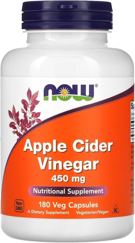 Ahora Alimentos - Vinagre de manzana 450 mg 180 caps