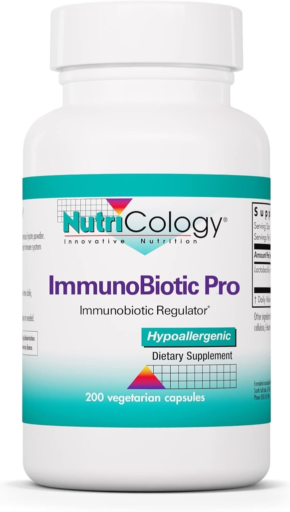 Nutricology ImmunoBiotic Pro Supplement - Lactobacillus Rhamnosus Lysate Powder 75mg, Immunobiotic Regulator, Immune Support, Vegetarian Capsules - 200 Conde
