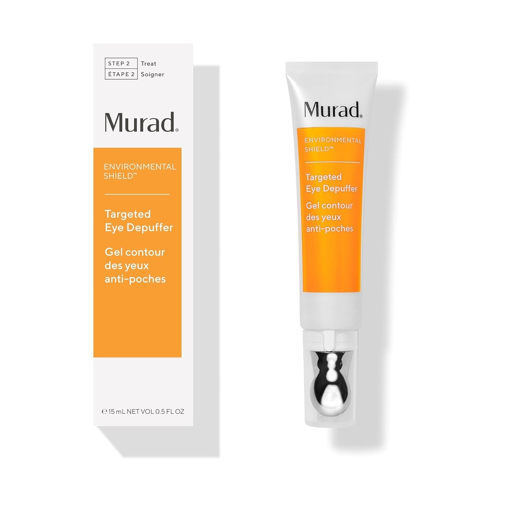 Murad Targeted Eye Depuffer – Ginseng, Lily y Caffeine Eye Cream Fights Fatigued and Stressed Appearance by Brightening, Depuffing, and Firming Under-Eye Bags – 0,5 Fl Oz