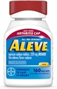 Aleve Gelcaps con Easy Open Arthritis Cap, Naproxen Sodium, Medicación para el dolor de la artritis, 160 Conde