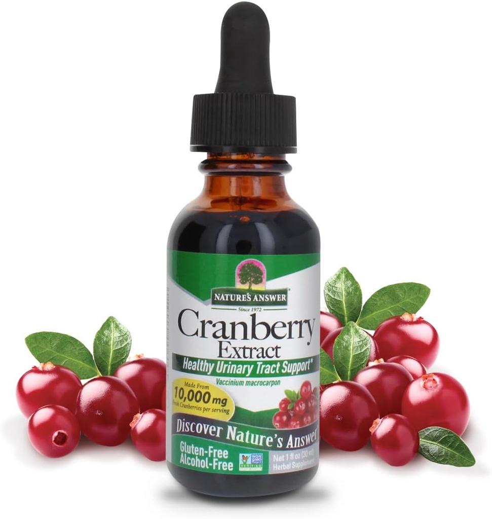 Respuesta de la naturaleza Alcohol extracto de arándanos gratis, 1 Fluid oz. Potent 10,000 mg Fresco