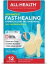 All Health Advanced Smart Healing Hydrocolloid Gel Bandages, Tamaños surtidos, 12 ct ← Promueve la curación para las ampollas de primeros auxilios o cuidado de heridos