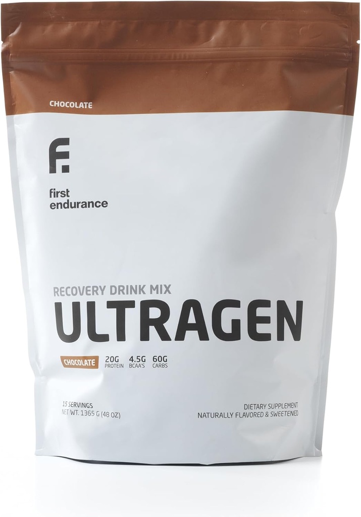 PRIMERA ENDURANCE Ultragen Workout Recovery Powder, Protein Mix, Boosts Energy, Acelera la recuperación  durable Chocolate, 15 Servings
