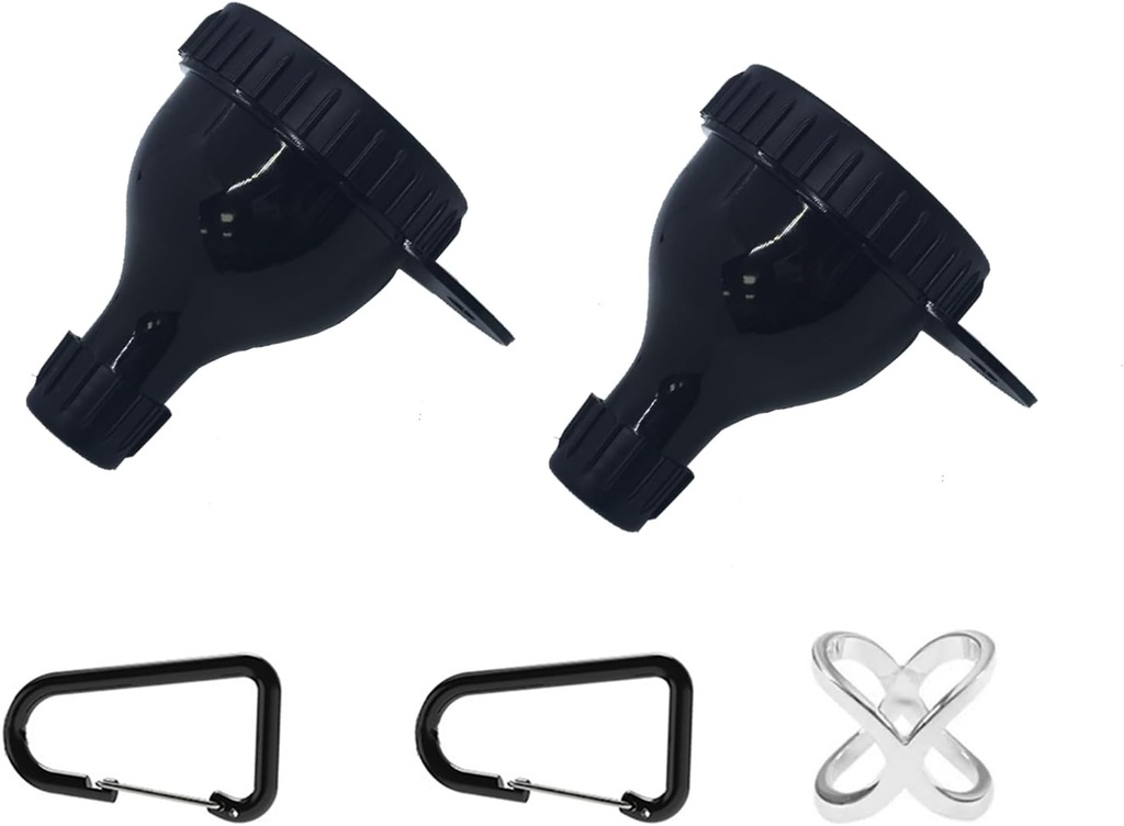 2Piece Protein Powder Funnel Juego con Botellas Shaker y Keychains Contenedor de dispensador portátil para suplementos y tabletas Ideal para Viajes de Fitness y Contenedor de Polvo Proteína