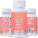 USTED'RE NATURAL Clean Skin Supplement ◾ Acne Support ← Skin Support Vitaminas para Mujeres, Hombres &amp; Adolescentes, Vitamina A, Zinc, DHA, Vitamina B3, Vitamina C, Vitamina E - Gluten Free - Made in USA - 60 cápsulas