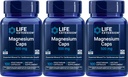 Ampliación de vida Magnesio 500 mg, 100 cápsulas vegetarianas (Pack of 3)