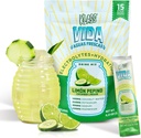 Electrolyte Drink Mix – Cucumber Limeade Agua Fresca Flavor ← Polvo de hidratación libre de azúcar con agua de coco " Minerales " TEN 15 Packs de palos de una sola manga, baja calorías, sabor natural