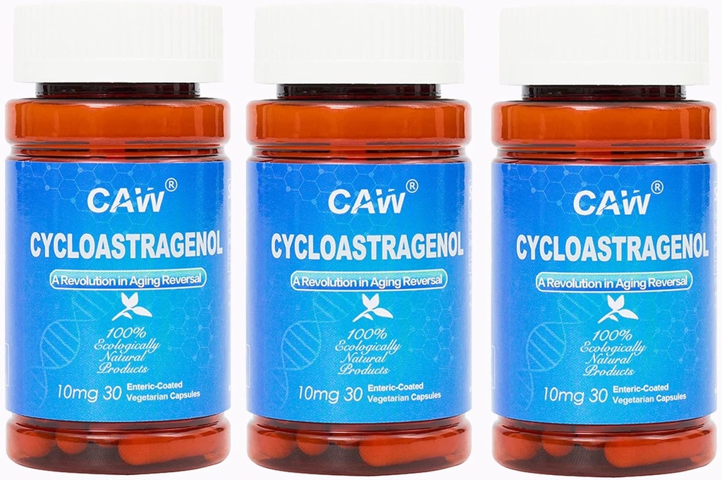 CAW Hypersorption Cycloastragenol 98% 10mg 30 Capsules ¦ Telomere Longituden DNA Reparación ← Non-GMO, Hecho en EE.UU.