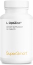 SuperSmart - L-OptiZinc 30mg por día (Patented & Highly Bioavailable) - Zinc Methionine Supplement - Natural Sweet Taste ← Non-GMO & Gluten Free - 120 Tablets