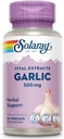 SOLARAY suplemento de ajo 500mg, extracto de ajo vegano, sin olor, usado tradicionalmente para la salud del corazón y soporte inmunitario, Vegan, Odor Gratis, Lab Verified, 60 días de garantía, 60 Serv, 60 Enteric VegCaps