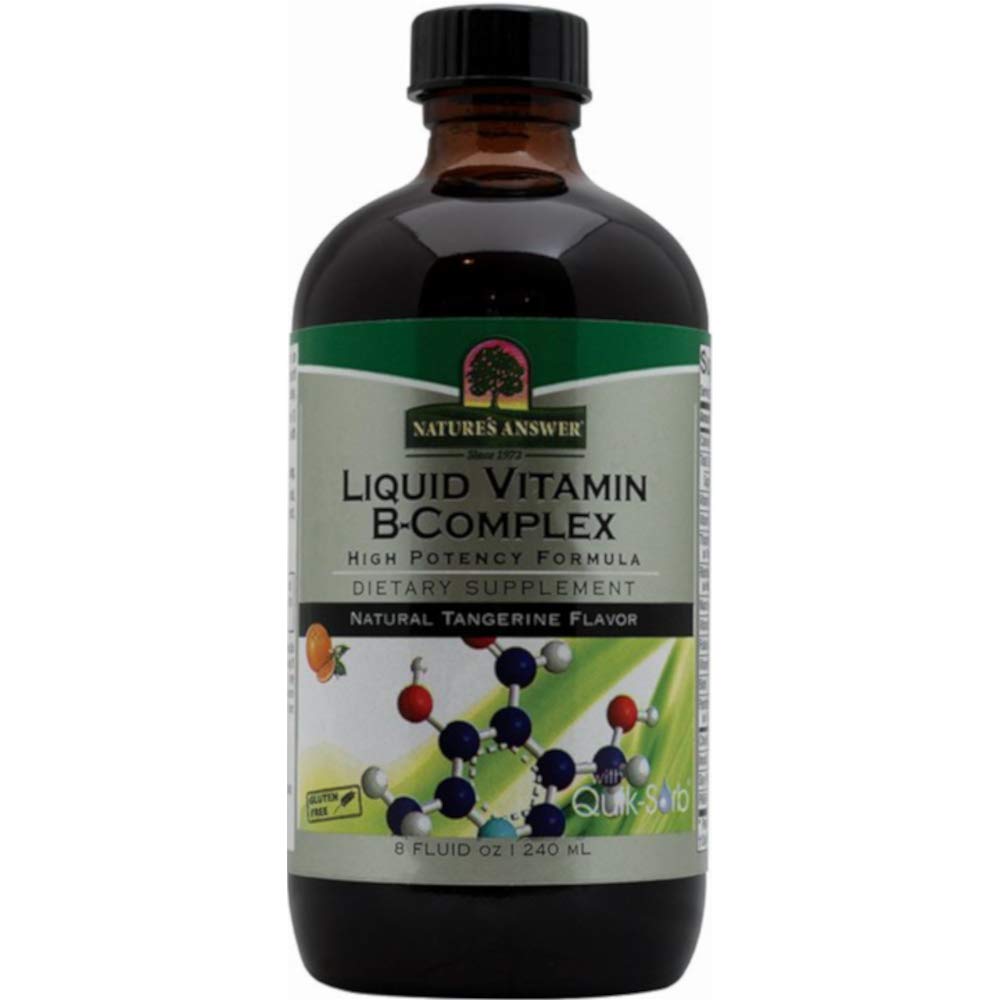 Respuesta de la Naturaleza Vitamina Líquida B-Complex, 8 onzas cada uno (Paquete de valor de 12)