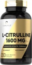 Carlyle L Citrulline Supplement ← 1600mg ← 200 Powder Capsules Silencio para Hombres y Mujeres Silencio Avanzado Fórmula Atleta Silenciosa No GMO &amp; Gluten Gratis
