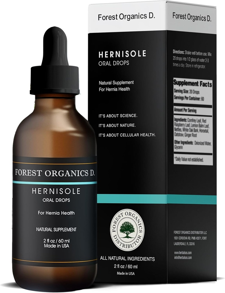 Genérico Hernia Health Dietary Supplement - Glycerin Extract from 24 Plants with Plaxoquantine Synergy for Digestive Support - Strengthenings Weak Tissues and Aids with Hernias ← Hernisole