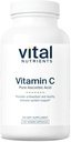 Nutrientes Vitales Vitamina C 1000mg (100% ácido ascórbico puro) Silencioso Suplemento Antioxidante Vegano para Apoyo Inmunitario y Absorción de Hierro* ← Gluten, Dairy y Soy Gratis Silencioso No-GMO Silencio 120 cápsulas