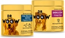 Pre, Pro, PostBiotic+ Salmon SkinHealth Soft Chew Supplement Bundle - Dog Vitamins, Zinc, Biotin, Probiotics, Omega 3 Fish Oil, and Wild Alaskan Salmon Oil, Cure Itchy Skin