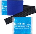 Paquetes de hielo de gel reutilizable para lesiones 2 Pack con Wrap, 6.3"x5.1", Hot Cold Soft Flexible Ice Freezer Pack, Compresss fríos para alivio de dolor, recuperación de cirugía, rodilla, Wrist, tobillo, pie, codo, Shin